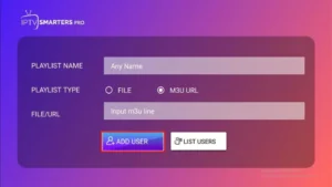 Configuration d'un lecteur IPTV — ajout d'un lien M3U