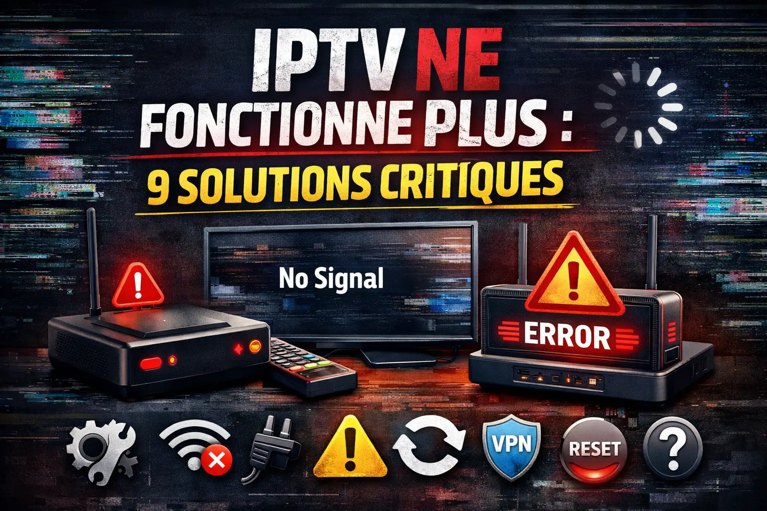 IPTV Ne Fonctionne Plus - 9 Solutions Critiques