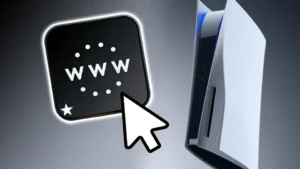 PS5 avec le navigateur web