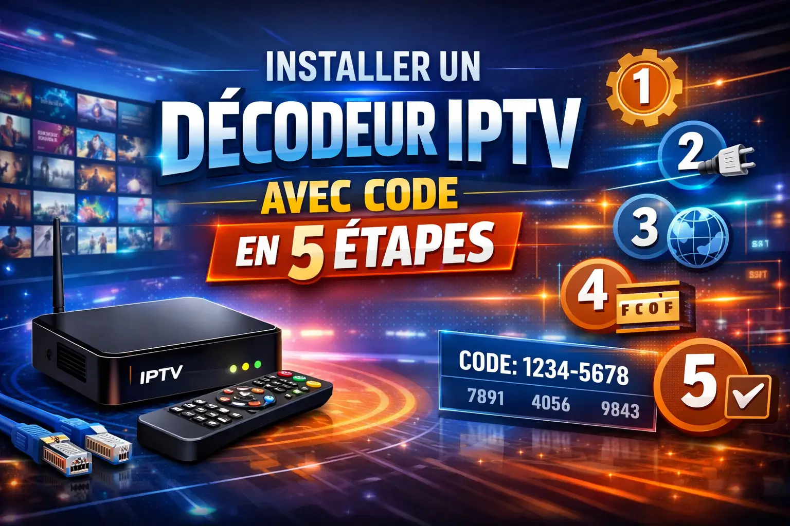 Installer un décodeur IPTV avec code en 5 étapes faciles